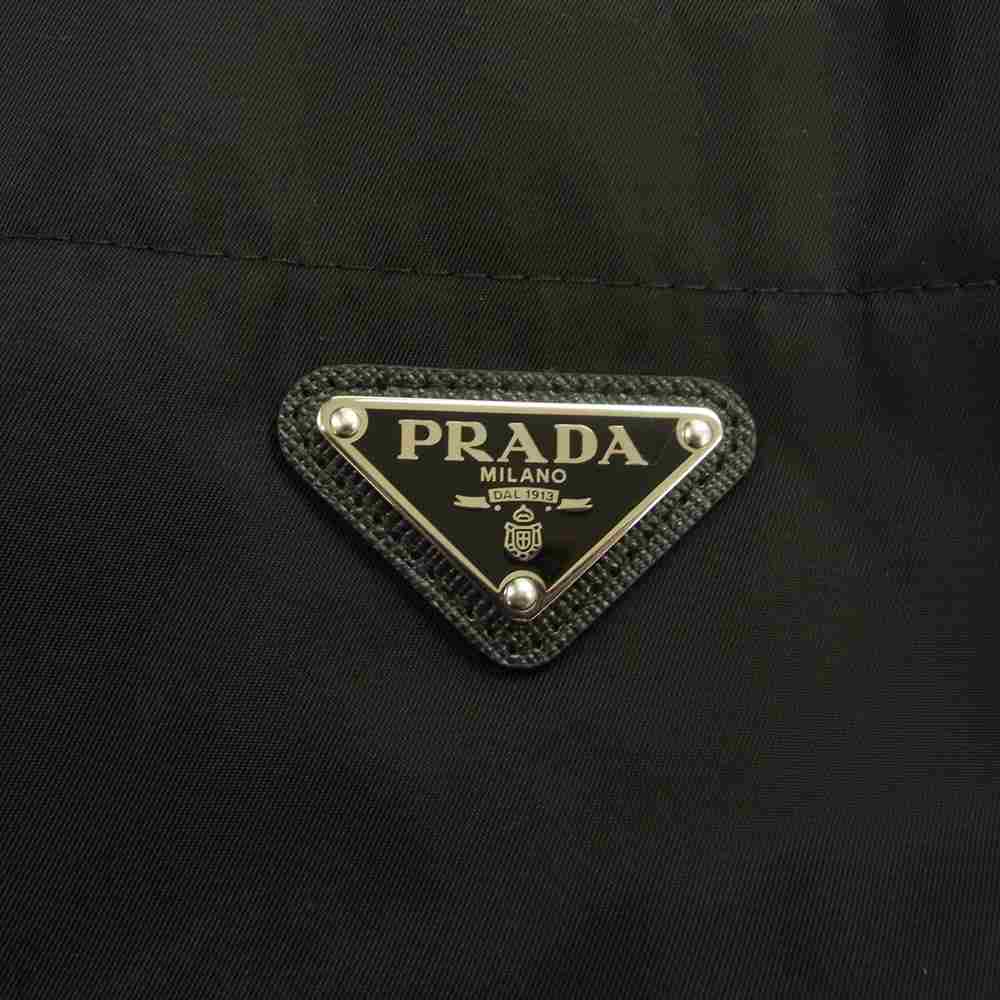PRADA プラダ 21SS SC449 S182 1WQ8 Re-Nylon 三角ロゴプレート 半袖シャツ ブラック系 XS【中古】
