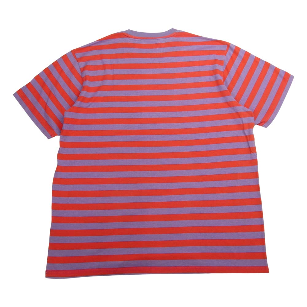 Supreme シュプリーム 22SS Reverse Stripe S/S Top レッド系 パープル系 XXL【中古】