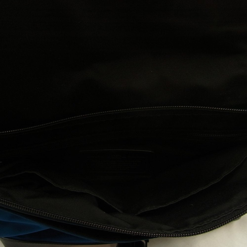 COACH コーチ F71968 アジュール パフォレイテッド レザー バイク バッグ ブルー系【中古】