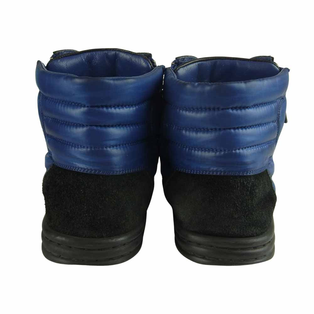 CHANEL シャネル IG29918 ハイカット ジップ スエード スニーカー ネイビー系 37【中古】