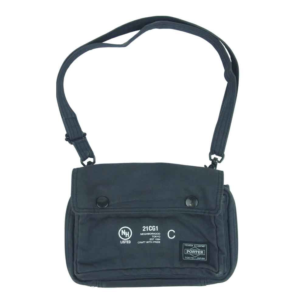 NEIGHBORHOOD ネイバーフッド PORTER ポーター NHPT SHOULDER C-LUGGAGE ショルダー バッグ ダークグレー系【中古】