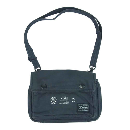 NEIGHBORHOOD ネイバーフッド PORTER ポーター NHPT SHOULDER C-LUGGAGE ショルダー バッグ ダークグレー系【中古】