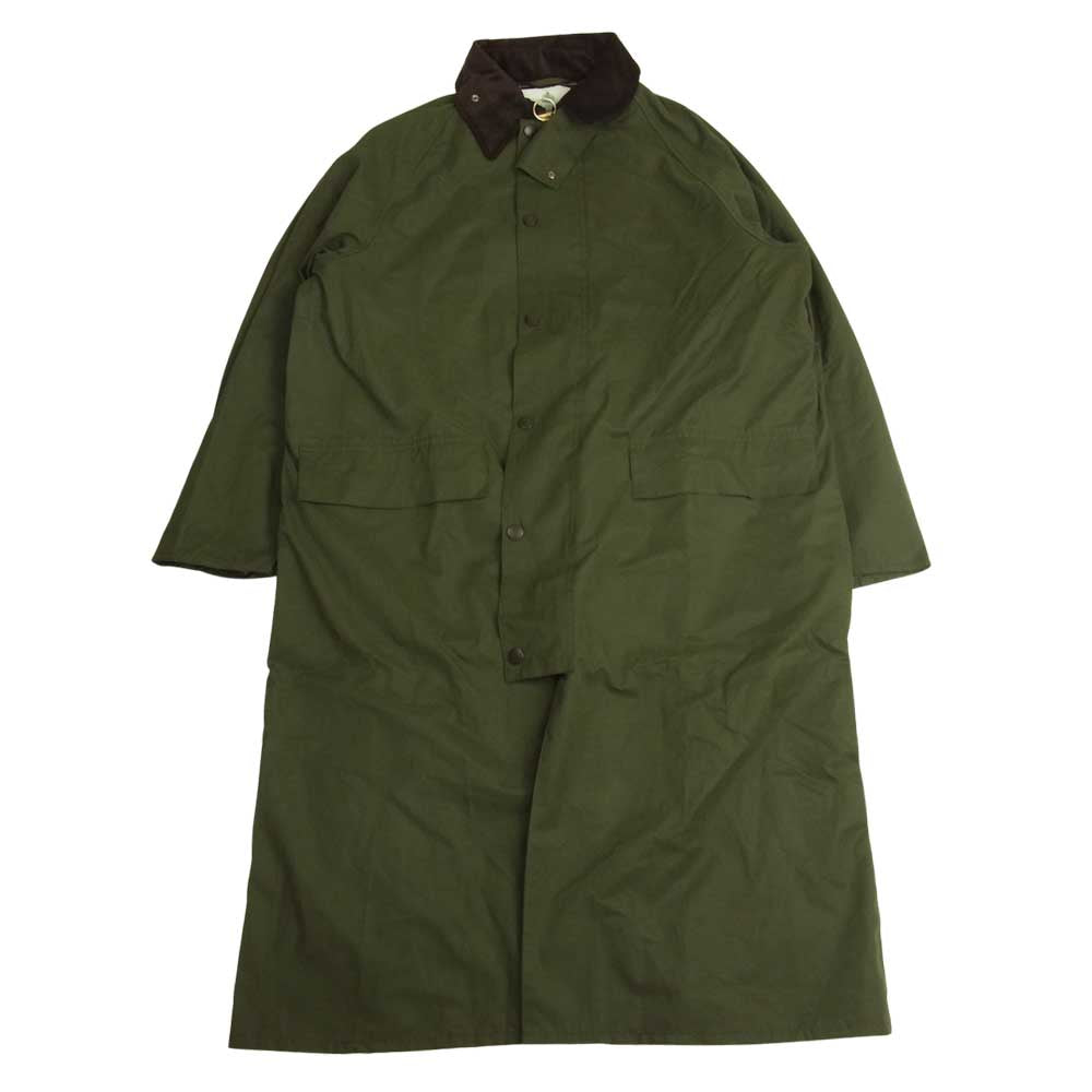 Barbour バブアー 2201157 国内正規品 BURGHLEY CASUAL オーバーサイズ バーレー コート カーキ系 40【美品】【中古】