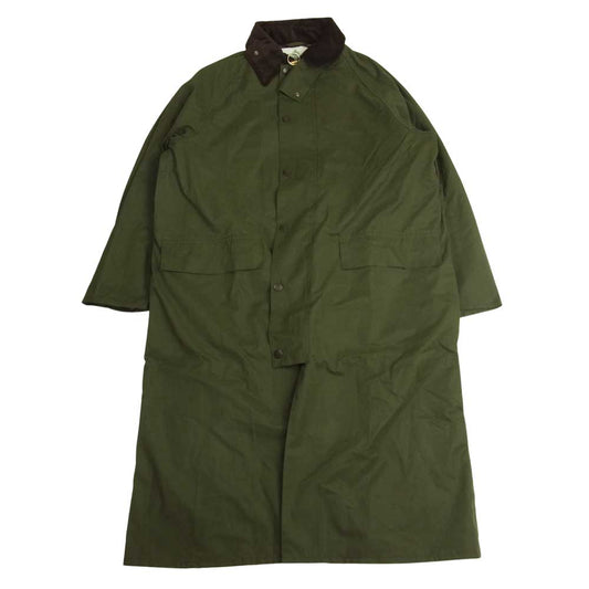 Barbour バブアー 2201157 国内正規品 BURGHLEY CASUAL オーバーサイズ バーレー コート カーキ系 40【美品】【中古】