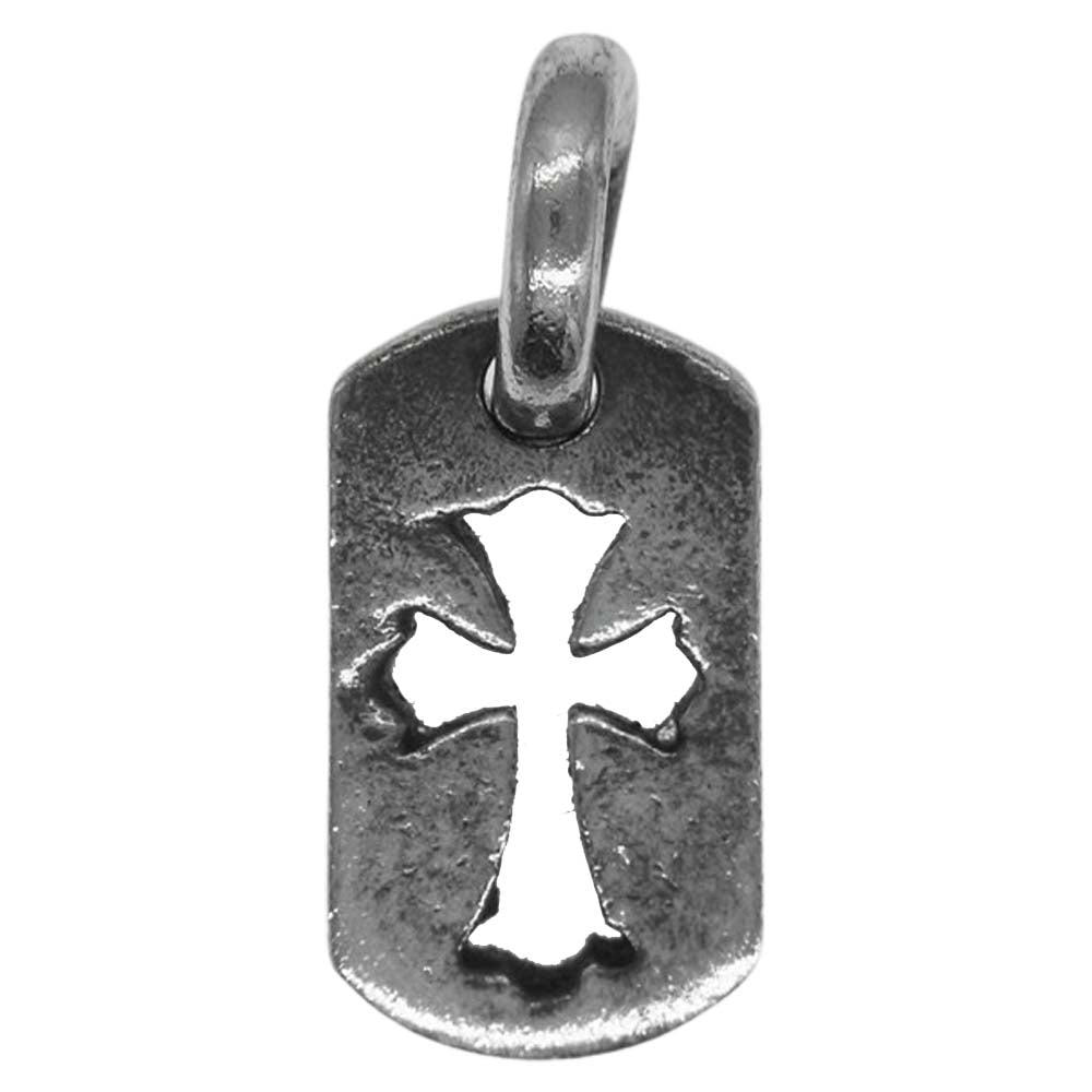 CHROME HEARTS クロムハーツ（原本無） DT TNY CO CRS タイニー カット アウト クロス ドッグタグ チャーム シルバー系【中古】