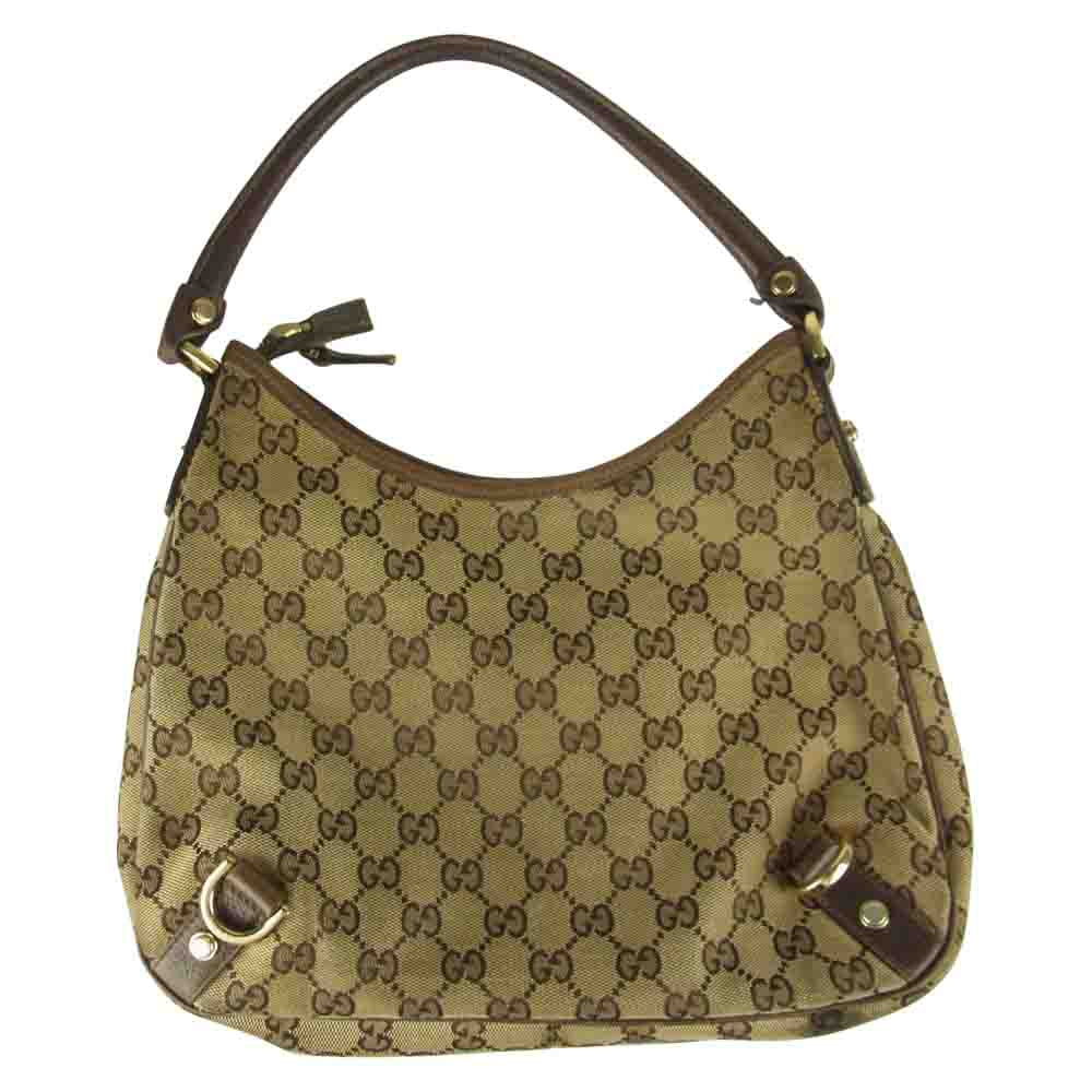 GUCCI グッチ 130738 アピー GGキャンバス ハンド バッグ ブラウン系【中古】