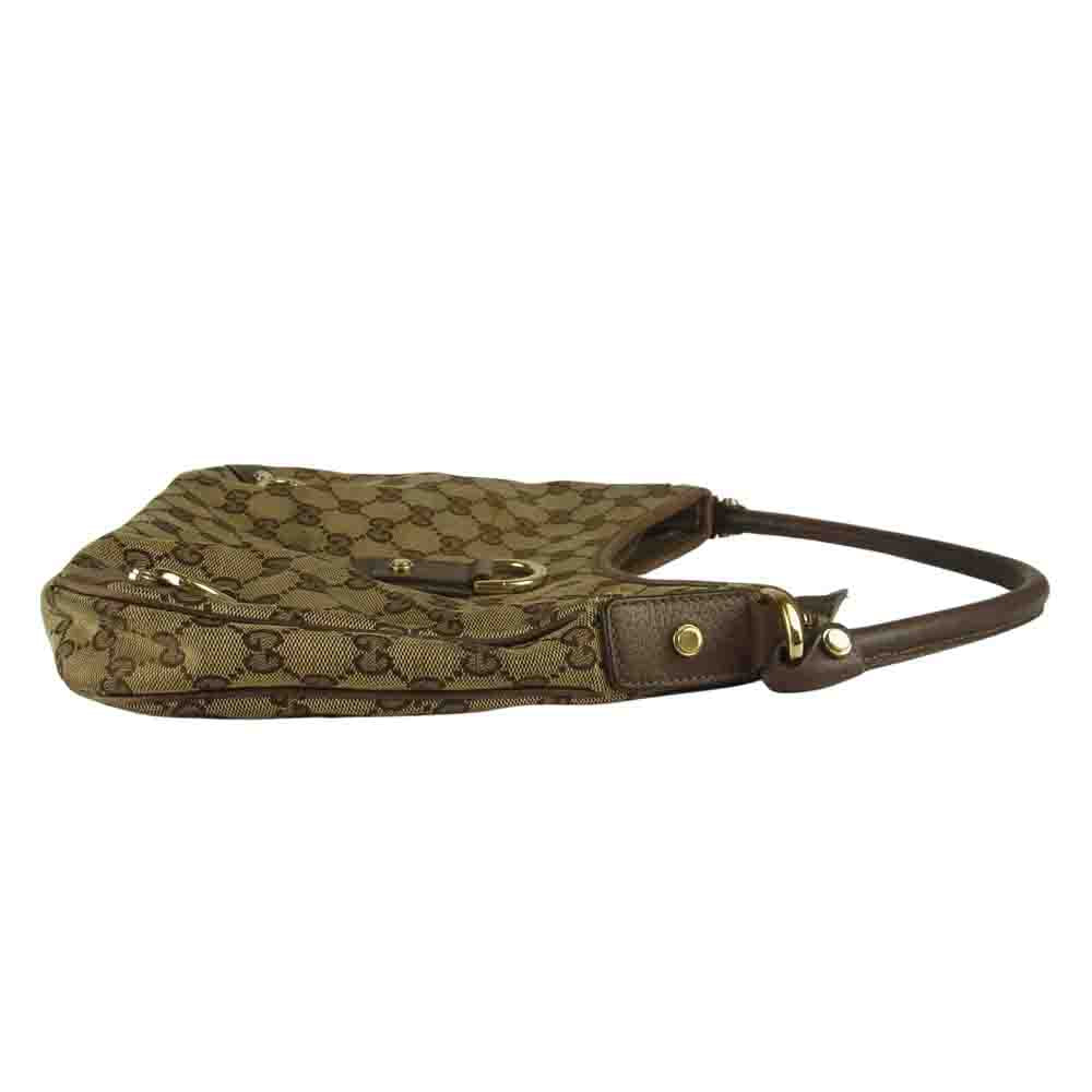 GUCCI グッチ 130738 アピー GGキャンバス ハンド バッグ ブラウン系【中古】