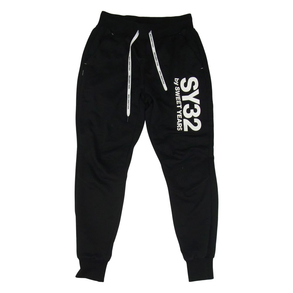 SWEET YEARS スイートイヤーズ TNS1741 SY32 BIG LOGO LONG PANTS ビッグロゴ スウェット パンツ ブラック系 M【中古】