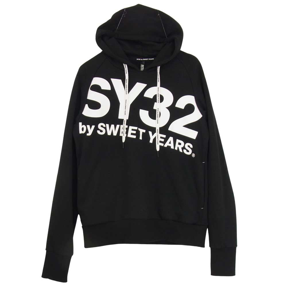 SWEET YEARS スイートイヤーズ TNS1740 SY32 BIG LOGO HOODIE ビッグロゴ プルオーバーフーディ ブラック系 M【中古】