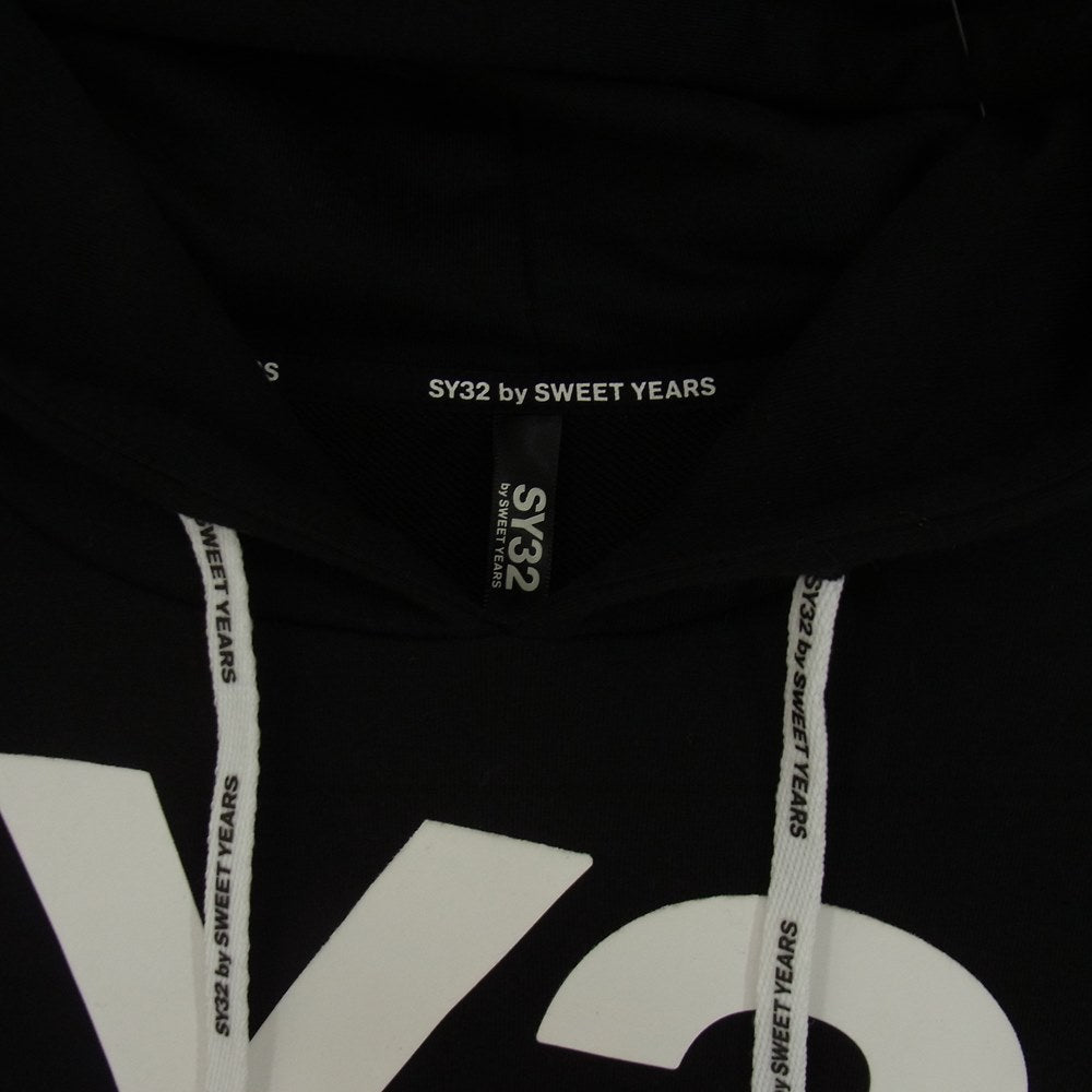 SWEET YEARS スイートイヤーズ TNS1740 SY32 BIG LOGO HOODIE ビッグロゴ プルオーバーフーディ ブラック系 M【中古】