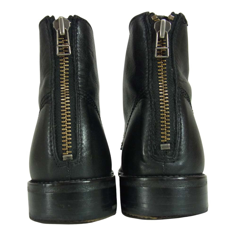 PADRONE パドローネ PU8054-1135-16D ANTONIOⅦ レースアップ 牛革 レザー ブーツ ブラック系 40【中古】