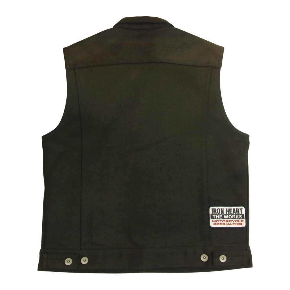 IRON HEART アイアンハート トラッカー ベスト ヘビーオンス ブラック系 38【中古】