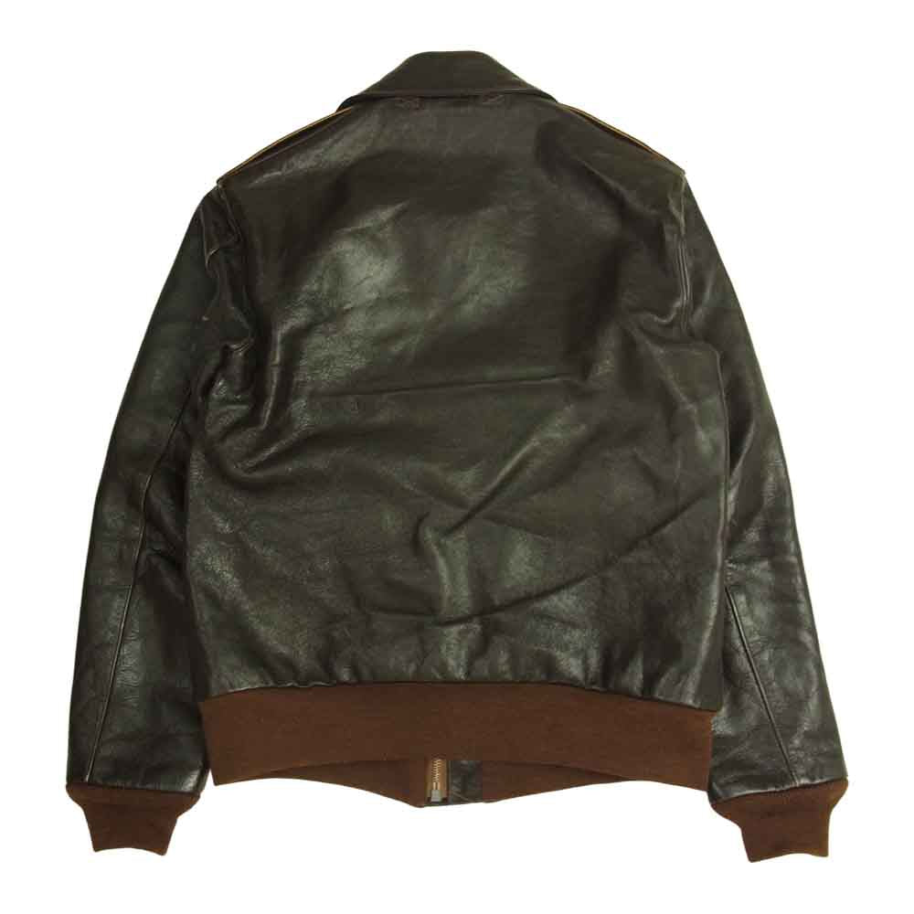 The REAL McCOY'S ザリアルマッコイズ TYPE A-2 41-6330P REAL McCOY CLOTHING CO. レザー フライト ジャケット ブラウン系 40【中古】
