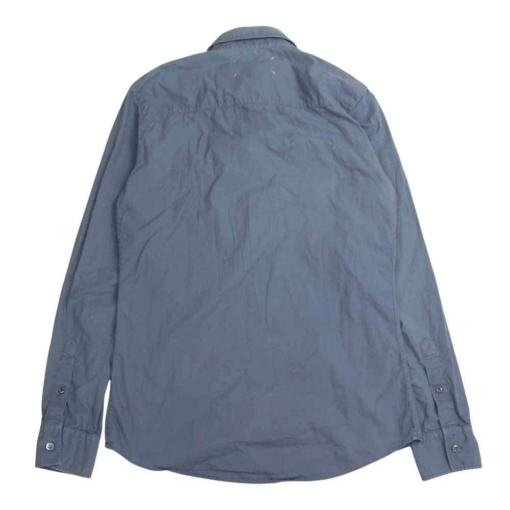 MAISON MARGIELA メゾンマルジェラ 14SS S5DL0231 S38778 10ライン 四つタグ 長袖 シャツ ブルー系 46【中古】