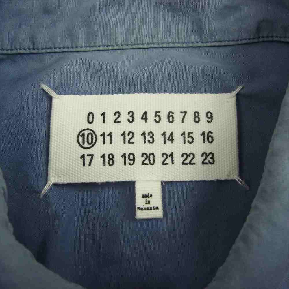 MAISON MARGIELA メゾンマルジェラ 14SS S5DL0231 S38778 10ライン 四つタグ 長袖 シャツ ブルー系 46【中古】