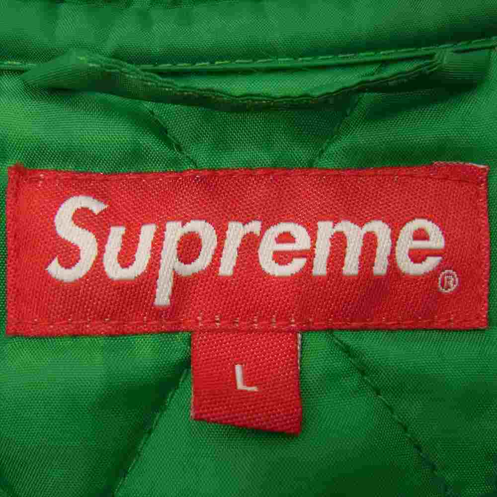 Supreme シュプリーム 21SS Peacock Jacket フラワー 総柄 キルティング チャイナ ピーコック ジャケット グリーン系 L【美品】【中古】