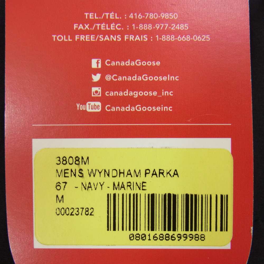 CANADA GOOSE カナダグース 3808M サザビーリーグ WYNDHAM PARKA SLIM ウィンダム パーカ ダウン ジャケット ネイビー系 M【中古】