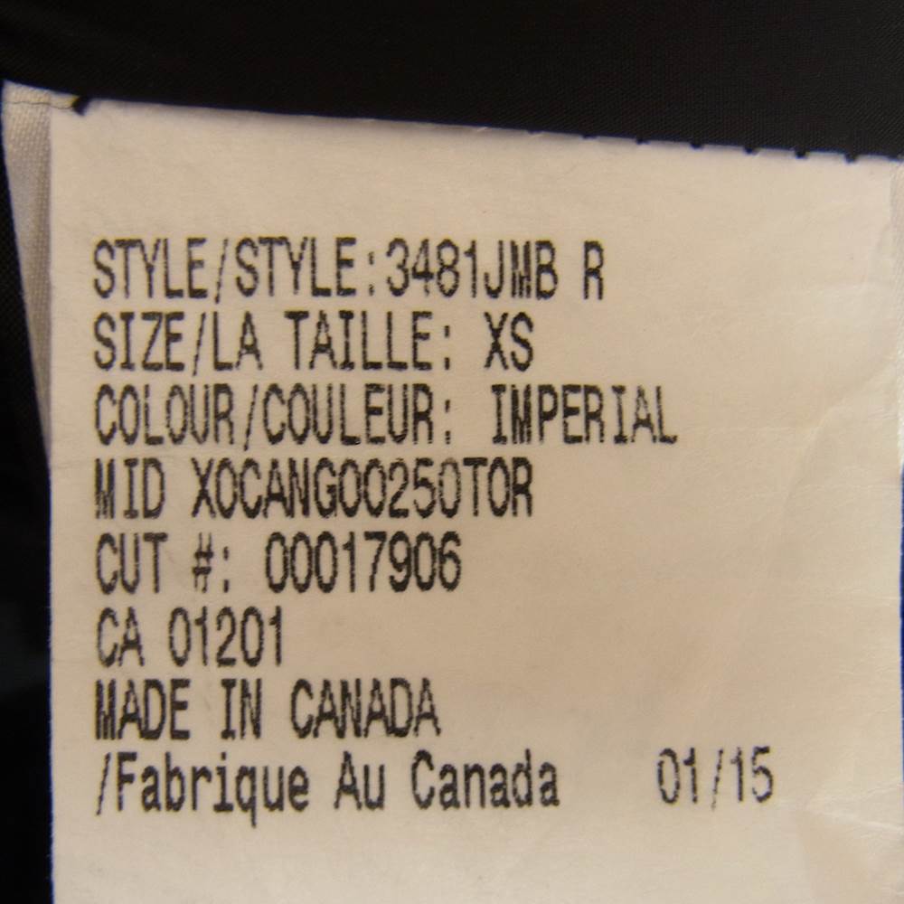 CANADA GOOSE カナダグース 3481JMB グリフィン EDIFICE エディフィス 別注 CRESTON クレストン ファー パーカ ダウン ジャケット ネイビー系 XS【中古】
