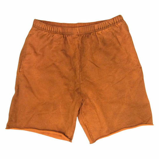 Supreme シュプリーム 20AW Spray Sweatshort スプレー加工 カットオフ クラシックロゴ スウェット ショーツ ハーフ パンツ オレンジ系 S【中古】