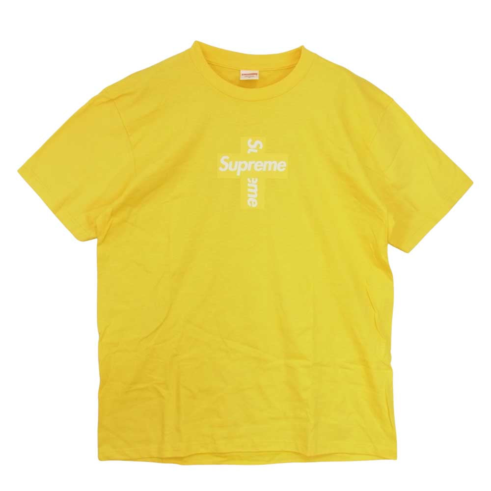 Supreme シュプリーム 20AW Cross Box Logo Tee クロス ボックスロゴ 半袖 Tシャツ イエロー系 M【美品】【中古】