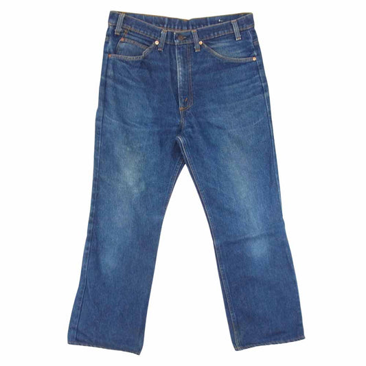 Levi's リーバイス 20517-0217 ヴィンテージ オリジナル 80s 517 SCOVIL ZIP ボタン裏刻印206 ブーツカット デニム パンツ インディゴブルー系 34【中古】