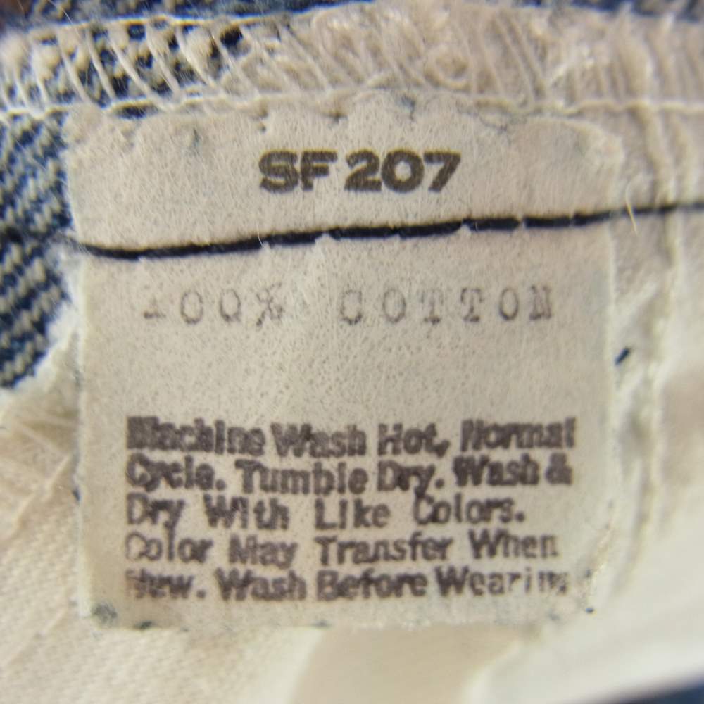 Levi's リーバイス 20517-0217 ヴィンテージ オリジナル 80s 517 SCOVIL ZIP ボタン裏刻印206 ブーツカット デニム パンツ インディゴブルー系 34【中古】