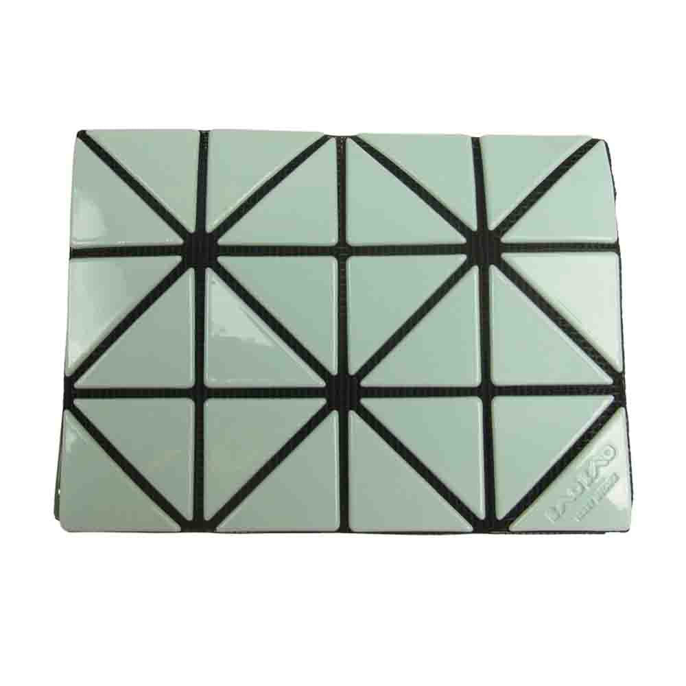 ISSEY MIYAKE イッセイミヤケ BAOBAO バオバオ 22SS ギャランティ付属 BB23AG751 カードケース ダブル カラー ミントグリーン×マッチャ ブルー系【新古品】【未使用】【中古】