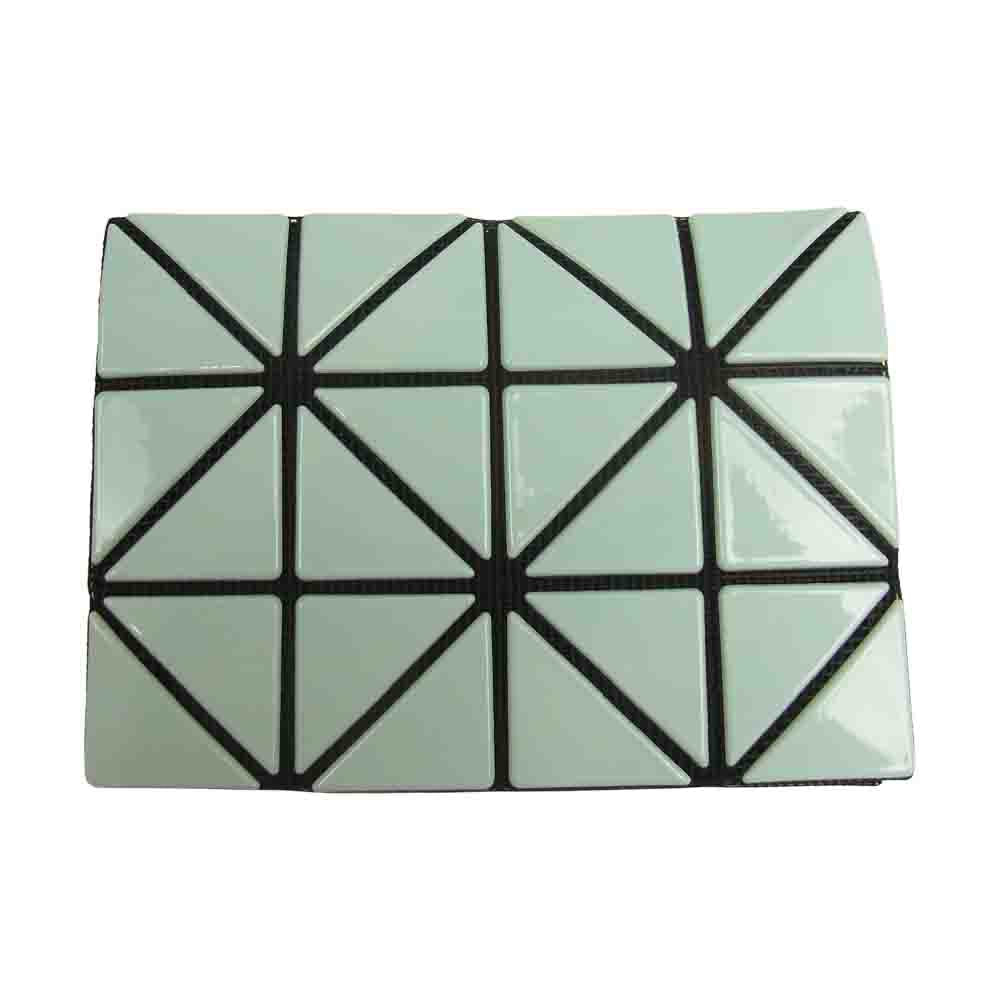 ISSEY MIYAKE イッセイミヤケ BAOBAO バオバオ 22SS ギャランティ付属 BB23AG751 カードケース ダブル カラー ミントグリーン×マッチャ ブルー系【新古品】【未使用】【中古】