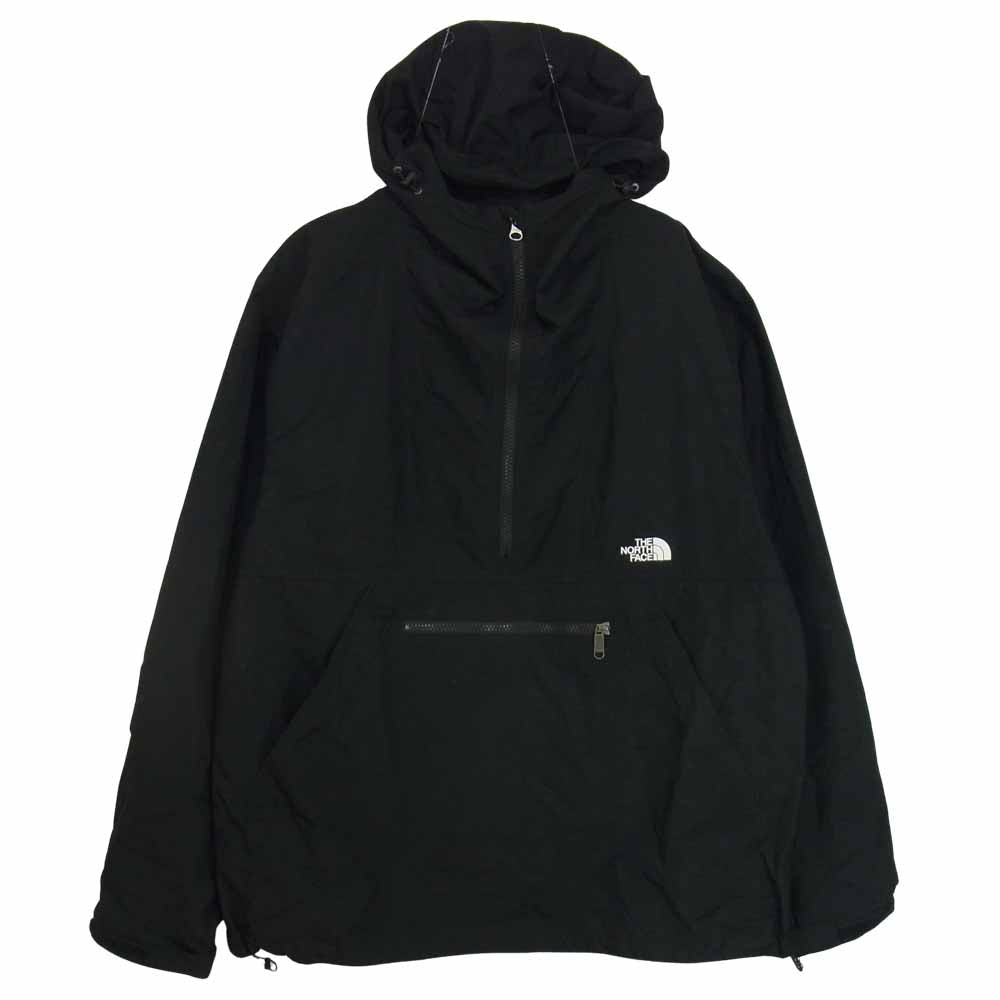 THE NORTH FACE ノースフェイス NP21735 Compact Anorak コンパクト アノラック ジャケット ウインドブレイカー ブラック ブラック系 L【中古】