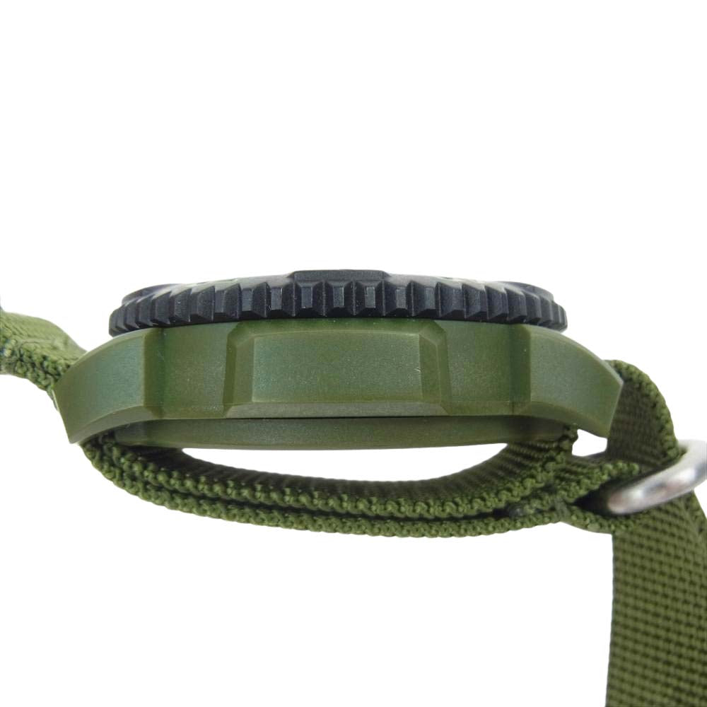 LUMINOX ルミノックス ギャランティ付属 3080 USAF NAVY SEAL ネイビーシールズ カラーマーク クォーツ ウォッチ 腕時計 替えベルト付属 カーキ系【美品】【中古】