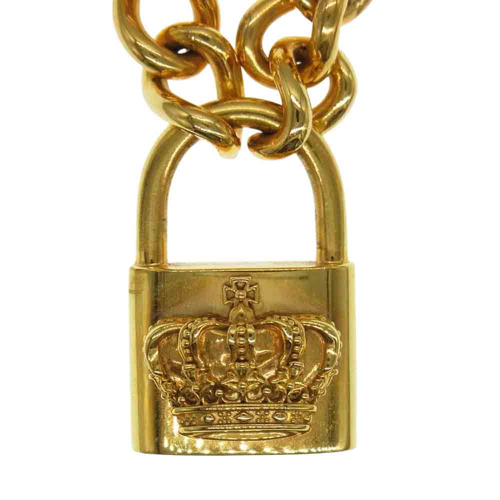 Justin Davis ジャスティンデイビス BNF1008 購入証明書付属 清春 EVIL ACT エヴィルアクト クラウン カデナ 南京錠 チェーン ゴールド系【中古】