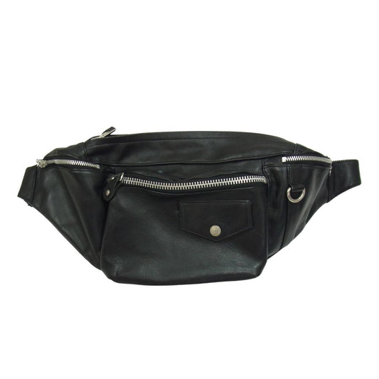 schott ショット 3169013 RIDERS BODY BAG レザー 本革 ライダース ボディバッグ ブラック系【中古】
