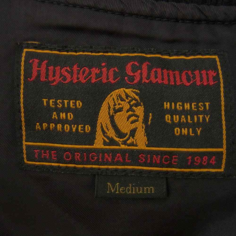 HYSTERIC GLAMOUR ヒステリックグラマー 16AW Skull Snake RUMBLE H.G.U.S スカル スネーク 刺繍スカジャン  ブラック系 M【中古】