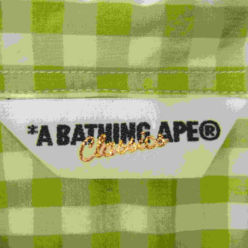 【A bathing ape】Bape サイズM チェック ポロシャツ ブラウン