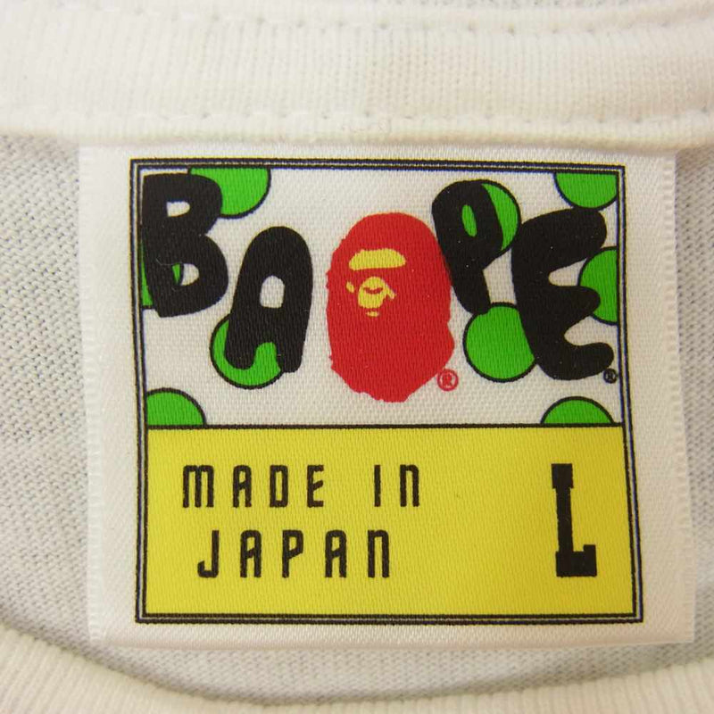 A BATHING APE アベイシングエイプ BAPE ベイプ BABY MILO GOLD CARD TEE ベビー ベイビー マイロ ゴールドカード Tシャツ ホワイト系 S【中古】