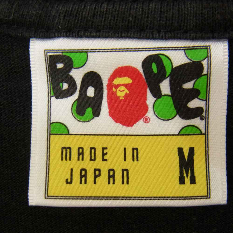 A BATHING APE アベイシングエイプ BAPE STA LOGO TEE ベイプスタ スター ロゴ Tシャツ ブラック系 M【中古】