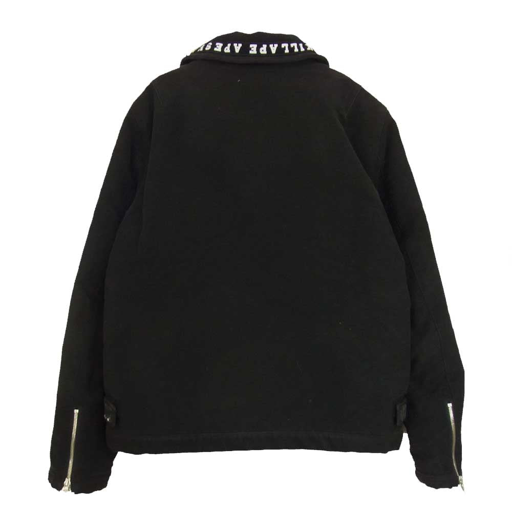 A BATHING APE アベイシングエイプ APE SHALL NEVER KILL コットン インショルダー ジャケット ブラック系 L【中古】