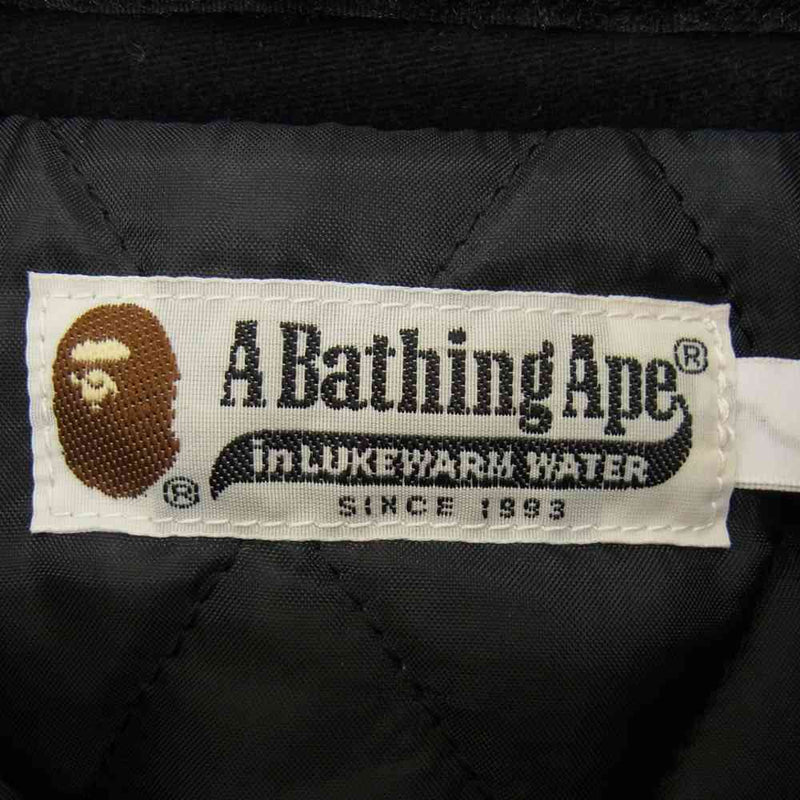 A BATHING APE アベイシングエイプ APE SHALL NEVER KILL コットン インショルダー ジャケット ブラック系 L【中古】