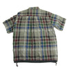Sacai サカイ 18SS 18-01558M 製品洗い加工 シワ加工 チェック ドローコード 半袖シャツ グレー系 3【中古】