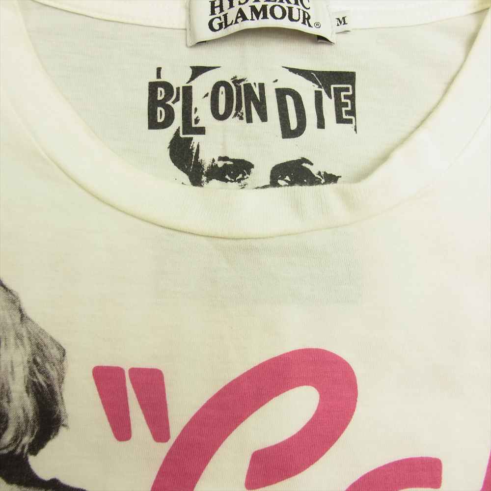 HYSTERIC GLAMOUR ヒステリックグラマー 0202CT06 BLONDIE ブロンディ Call Me Girl コールミー ガール フォト 半袖 Tシャツ  ホワイト系 M【中古】