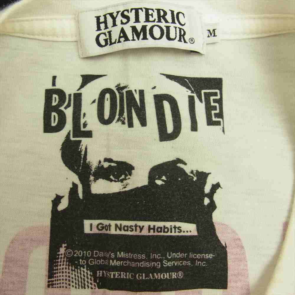 HYSTERIC GLAMOUR ヒステリックグラマー 0202CT06 BLONDIE ブロンディ Call Me Girl コールミー ガール フォト 半袖 Tシャツ  ホワイト系 M【中古】