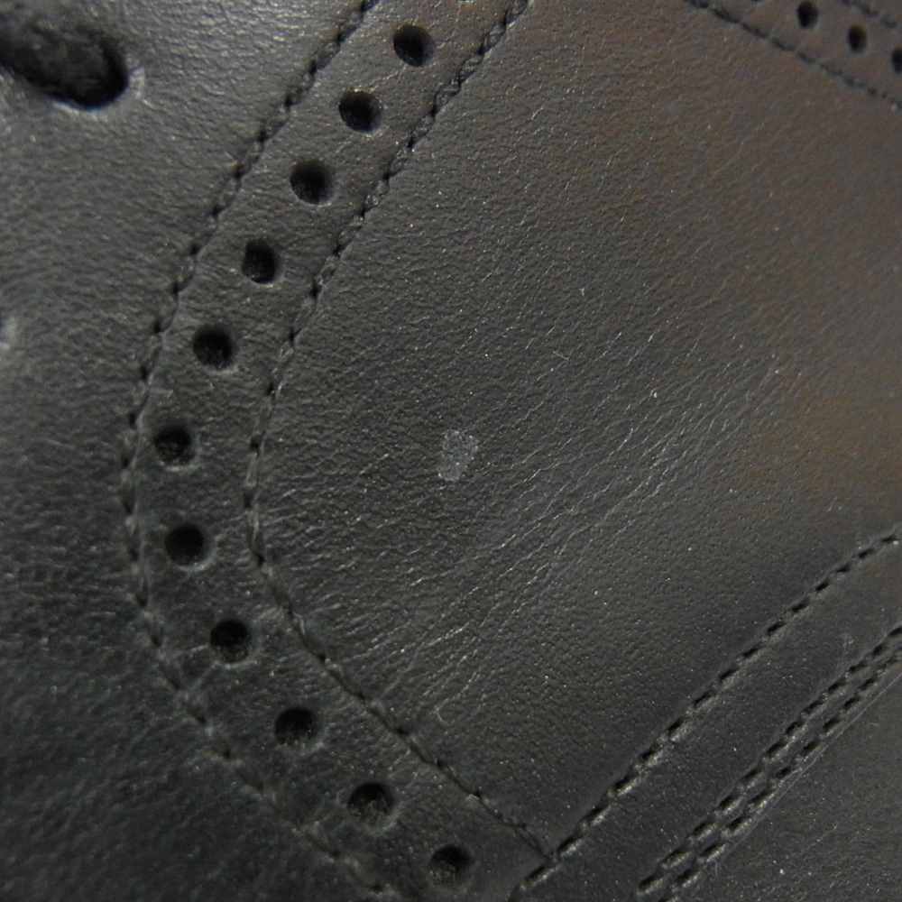 SCOTCH GRAIN スコッチグレイン F-0338 外羽根 パンツドキャップトゥ ストレートチップ レザーシューズ ブラック系 26cm【中古】