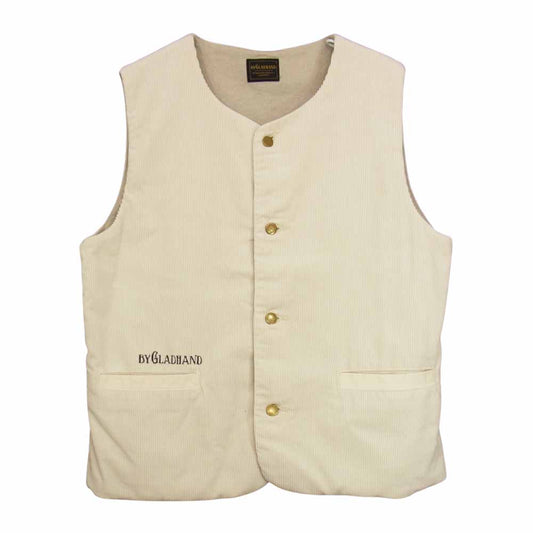 BY GLADHAND バイグラッドハンド 20AW BYGH-20-AW-12 Brother Union Vest ブラザー ユニオン コーデュロイ ベスト ジレ ベージュ系 XL【中古】