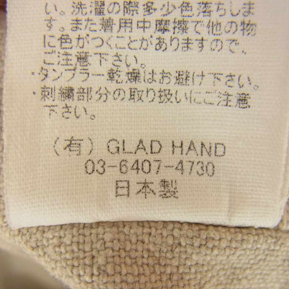 BY GLADHAND バイグラッドハンド 20AW BYGH-20-AW-12 Brother Union Vest ブラザー ユニオン コーデュロイ ベスト ジレ ベージュ系 XL【中古】