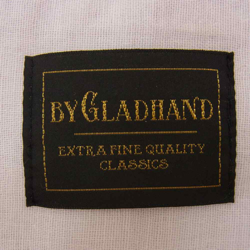 BY GLADHAND バイグラッドハンド 12SS BYGH-21-SS-12 EMPIRE ROOM L/S SHIRTS コットン ダブル ガーゼ 長袖シャツ 刺繍 グレー系 XL【中古】