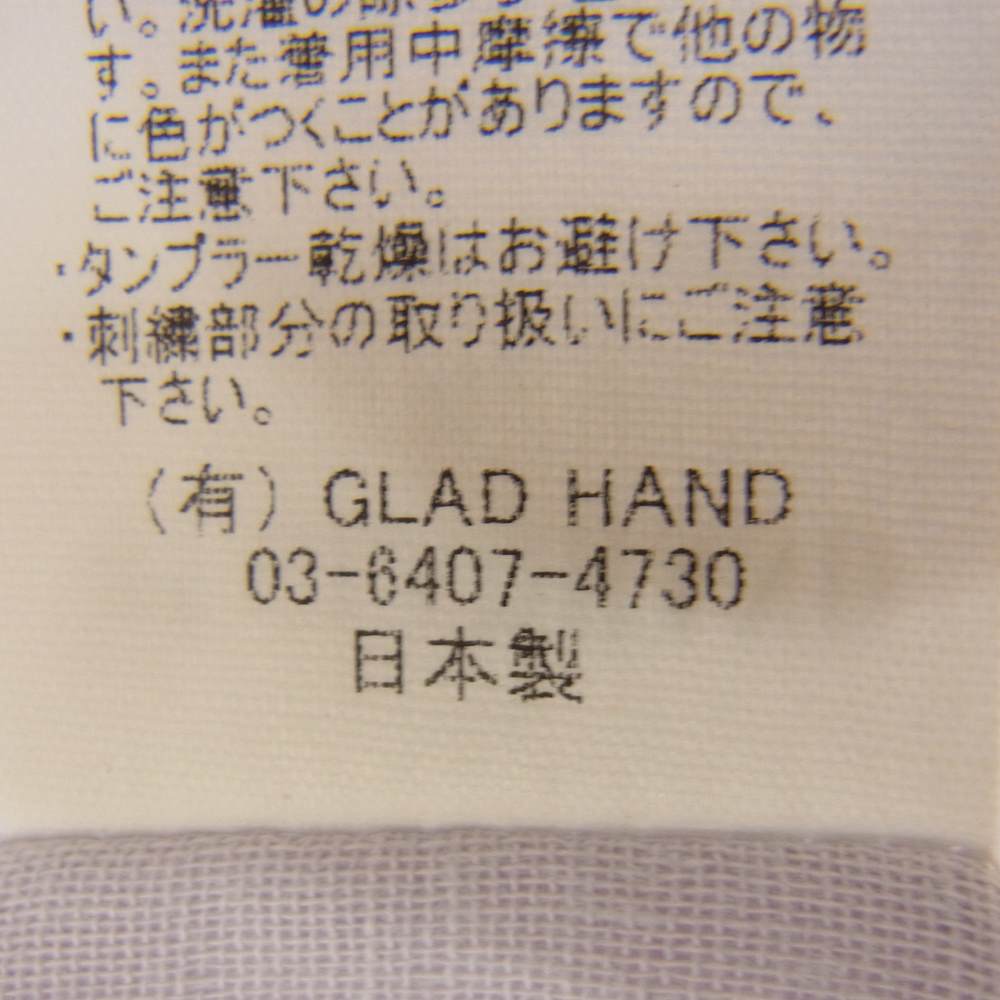 BY GLADHAND バイグラッドハンド 12SS BYGH-21-SS-12 EMPIRE ROOM L/S SHIRTS コットン ダブル ガーゼ 長袖シャツ 刺繍 グレー系 XL【中古】