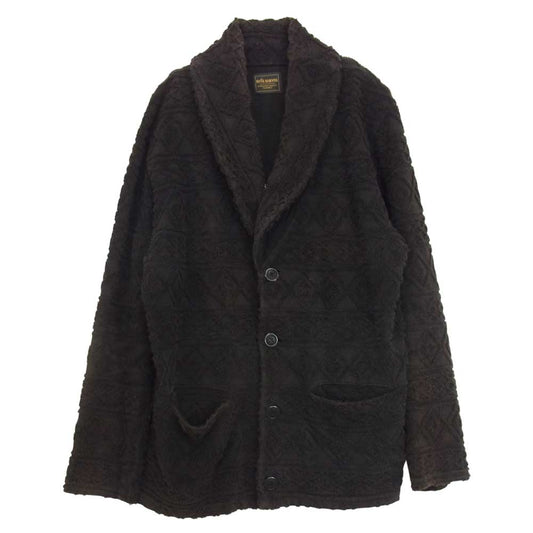 BY GLADHAND バイグラッドハンド 19SS BYGH-19-SS-10 ISLAND CARDIGAN ショールカラー カーディガン パイル生地 ブラック系 XL【中古】