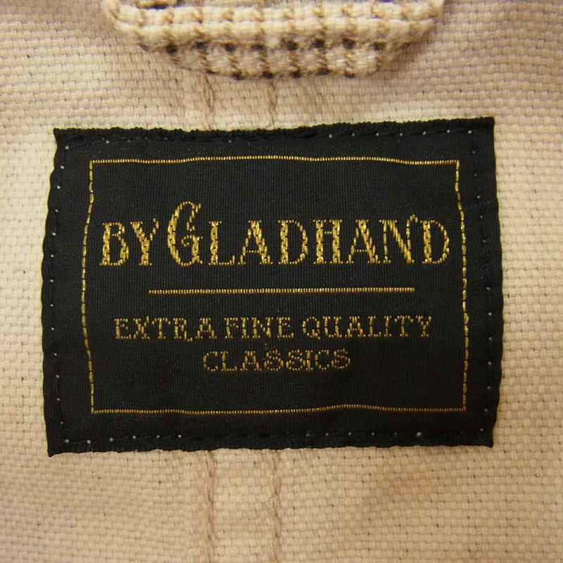 BY GLADHAND バイグラッドハンド 21SS BYGH-21-SS-01 Empire Glad Coverall チェック エンパイア グラッド カバーオール ジャケット ベージュ系 XL【中古】