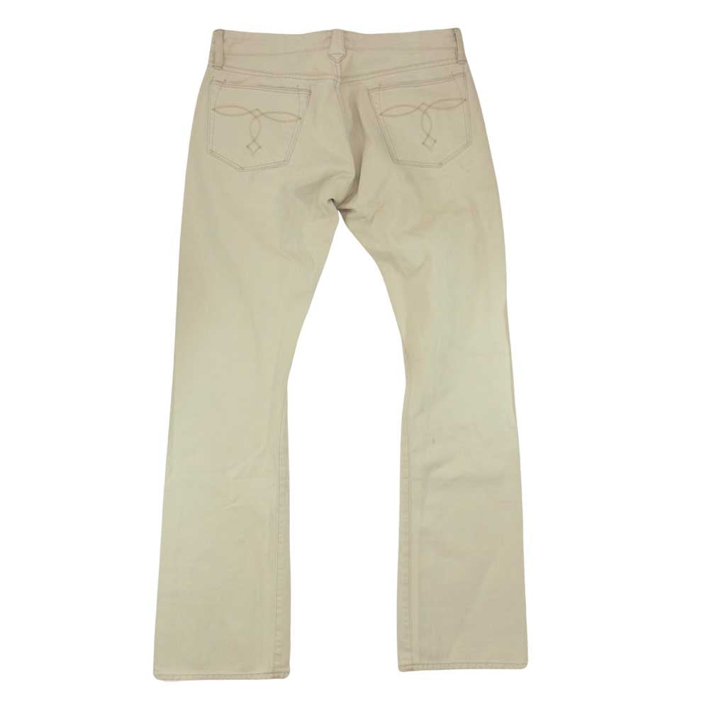 RRL ダブルアールエル 刺繍 ステッチ ウエスタン フレア ブーツカット チノ ワーク パンツ ベージュ系 32【中古】