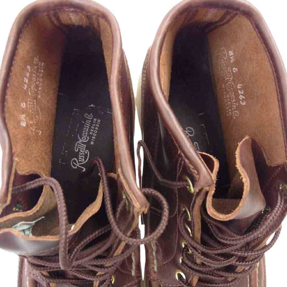 RUSSELL MOCCASIN ラッセルモカシン 4263 SPORTING CLAYS CHUKKA クレープソール スポーティング クレイ チャッカ モカシン ブーツ ブラウン系 8.5【新古品】【未使用】【中古】